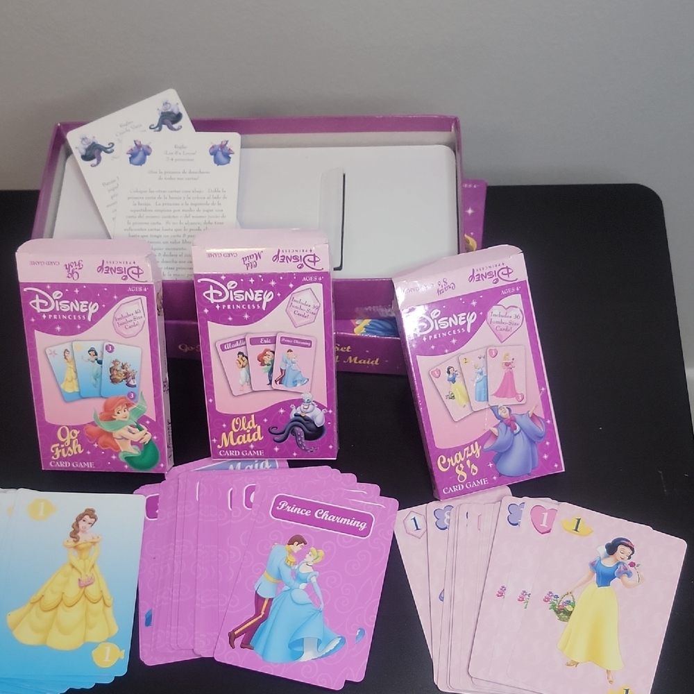 Vtg, Disney Princess Card Games Set - Purple (2005) - Picture 5 of 5
